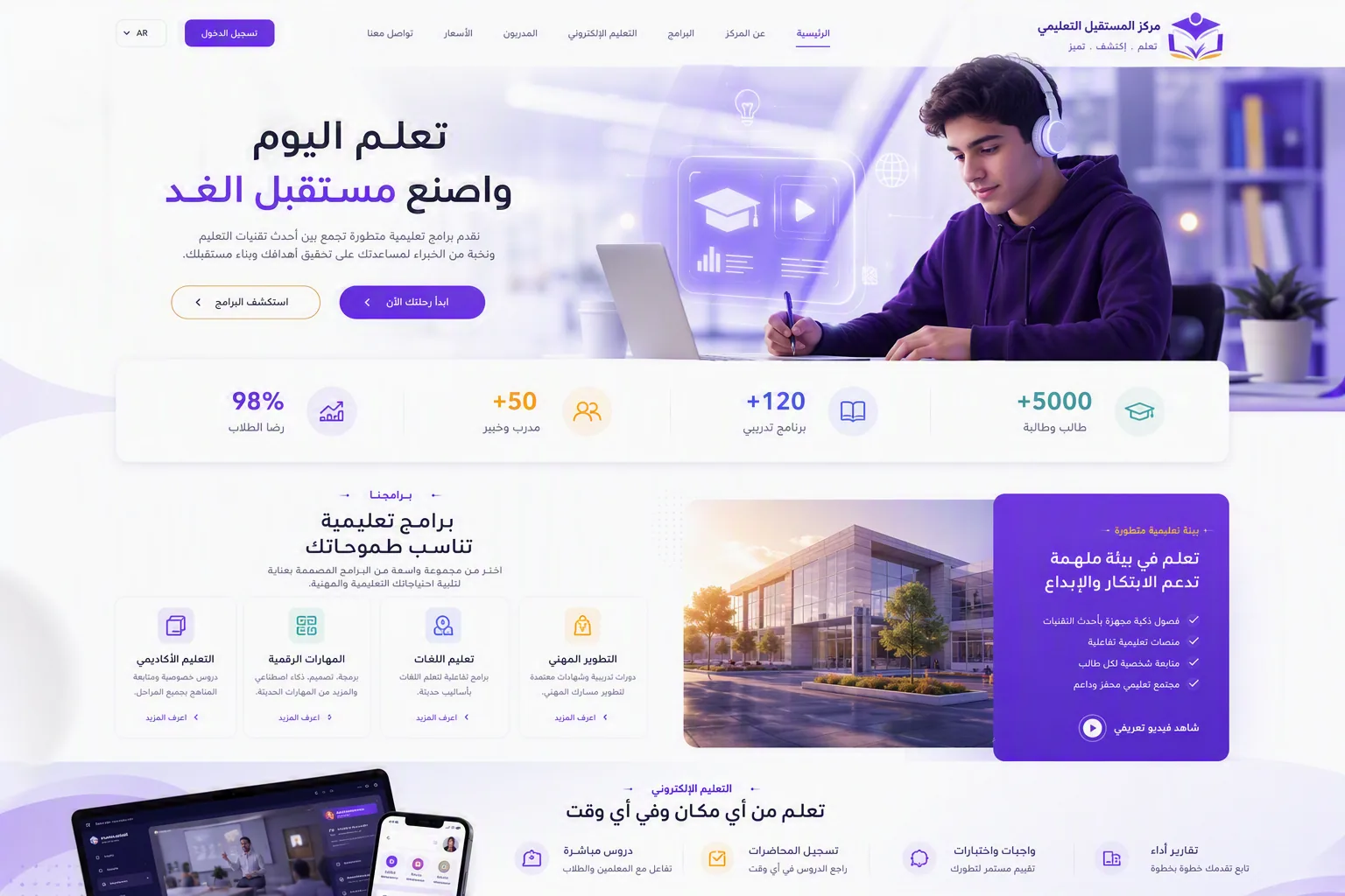 تعليم إلكتروني وتواصل منظم